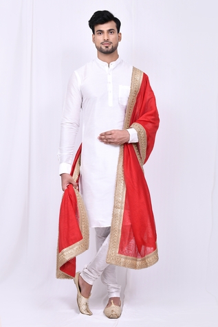 Khwaab by Sanjana Lakhani Embroidered Border Stole