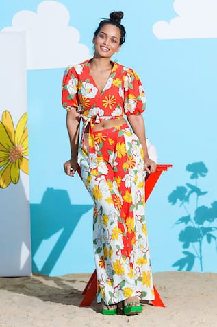 Printed Pant Set 