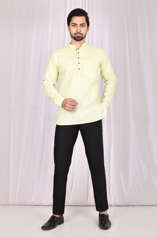 Samyukta Singhania Cotton Linen Short Kurta