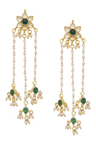 MAISARA JEWELRY Kundan Dangler Earrings 