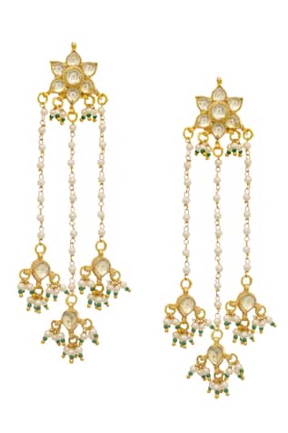 MAISARA JEWELRY Kundan Dangler Earrings 