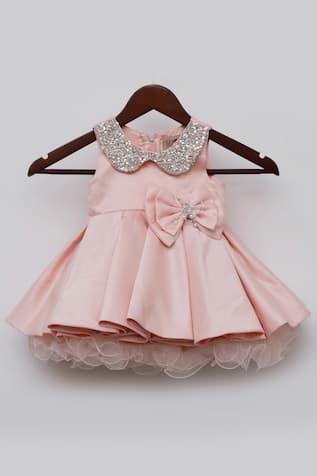 Satin Peter Pan Collar Frock 