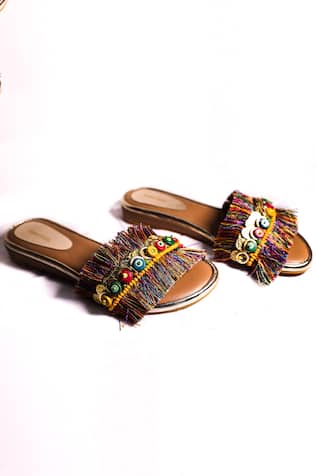 Fringe Embellished Flats 