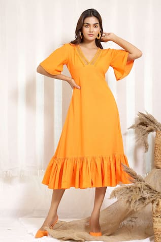 Hibiscus Midi Dress For Kids