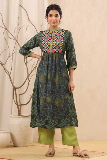 Kameez Serene Garden Printed Kurta Set 