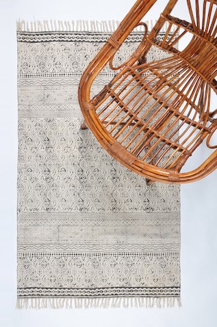 Cotton Hand Block Printed Rug 