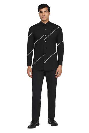 Noonoo Blur Embroidered Panel Shirt 