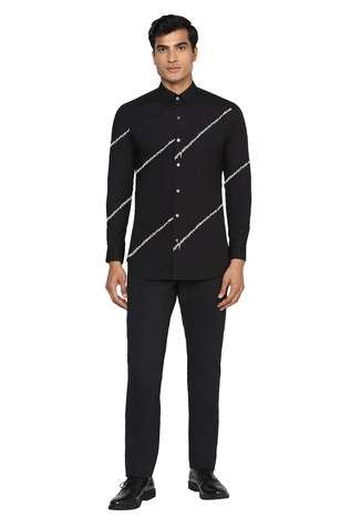 Noonoo Blur Embroidered Panel Shirt