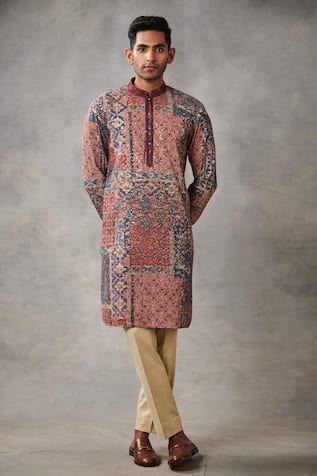 Sequin Embroidered Kurta Set 