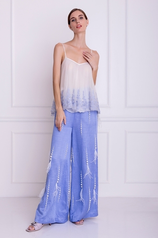 DILNAZ Pearl Tassel Embellished Trouser