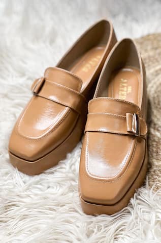 THE ALTER Tessa Buckle Detail Platform Loafers 