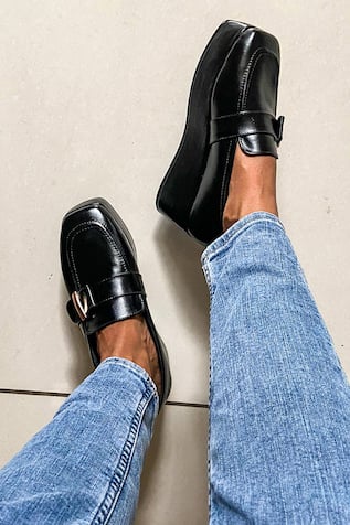 THE ALTER Tessa Buckle Detail Platform Loafers 