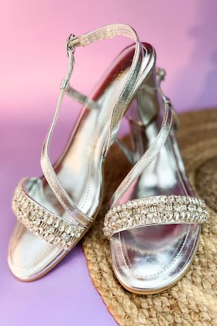 The Alter Izrah Rhinestone Embellished Block Heels  