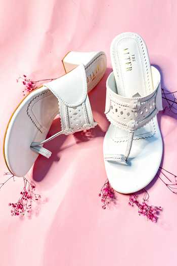 The Alter Cutwork Kolhapuri Block Heels 