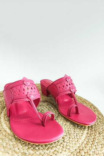 The Alter Cutwork Kolhapuri Block Heels 