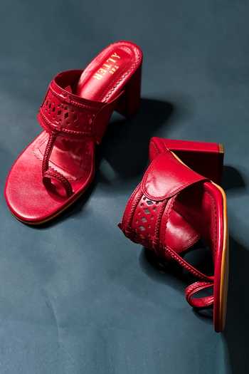 The Alter Cutwork Kolhapuri Block Heels 