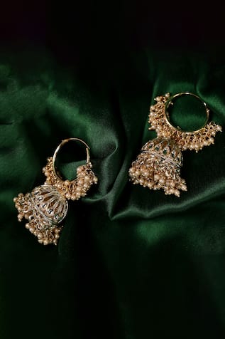 Brass Golden New Design Forming Jhumka Earring at Rs 188/set onwards in  Mumbai | ID: 22419477930