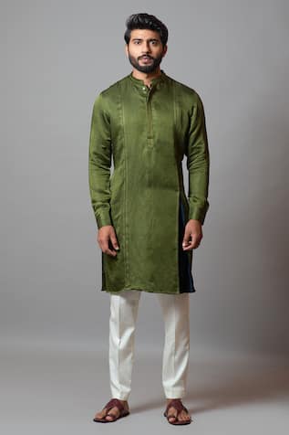 Yami Linen Satin Kurta Set 