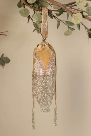 Gulika Tokri Bead Work Bucket Bag 
