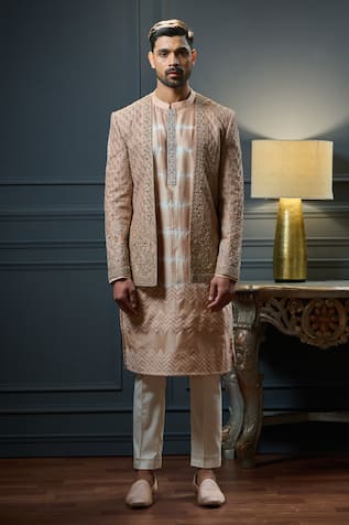 Silk Jacket & Kurta Set 