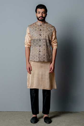 Pooja Rajgarhia Gupta Mosaic Print Bundi Kurta Set 