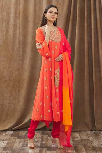 Gaurav katta Embroidered Anarkali Churidar Set 