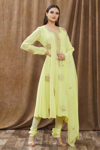 Gaurav katta Placement Embroidered Anarkali Set 