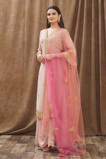 Gaurav katta Placement Embroidered Kurta Gharara Set 