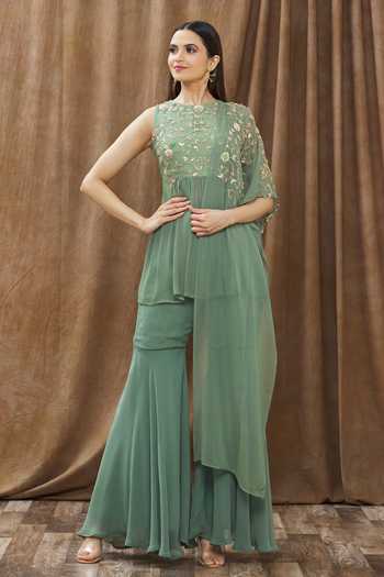 Gaurav katta Embroidered Kurta Sharara Set 