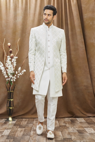 Arihant Rai Sinha Panelled Jacket Kurta & Pant Set