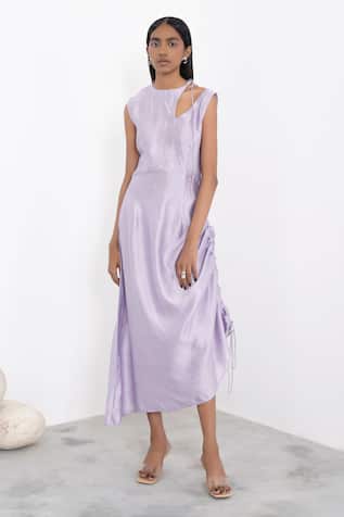Silk Ruched Dress 