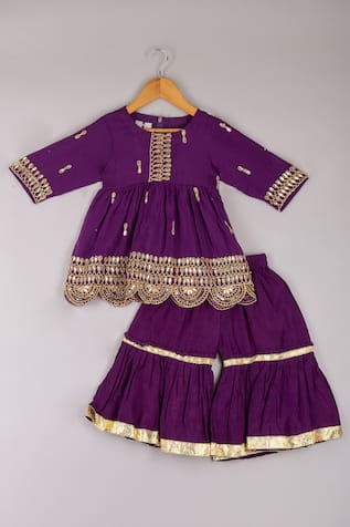 Bandhani Print Kurta & Sharara Set 