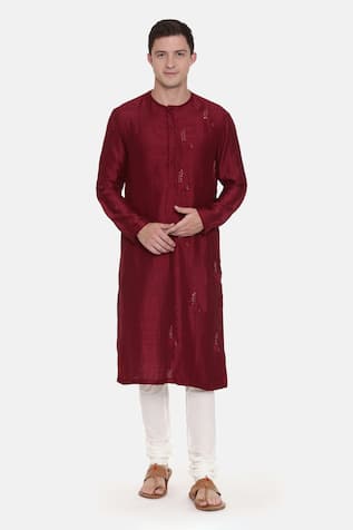 Floral Embroidered Kurta Set For Kids