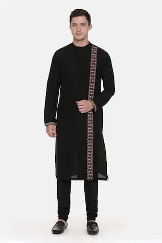 Silk Cotton Kurta Set For Kids