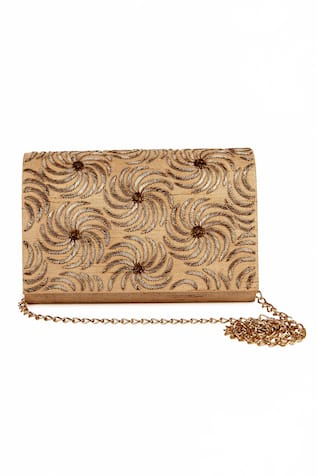 Hand Embroidered Clutch With Sling 