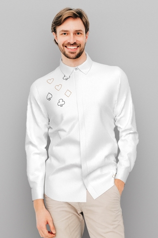 HeSpoke Trump Card Embroidered Shirt