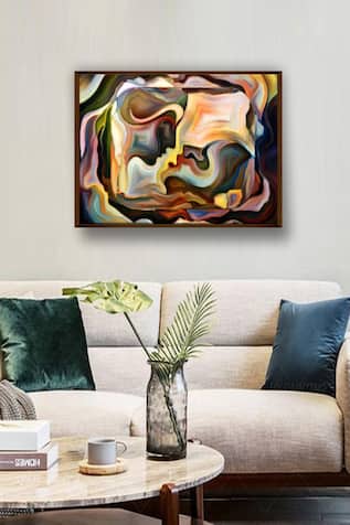 Abstract Face Print Canvas Painting 