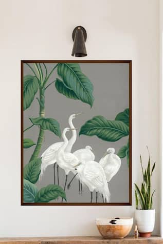 Bird Print Canvas Painting 