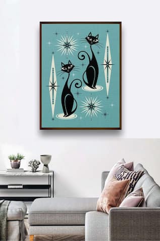 Atomic Cat Handmade Painting 