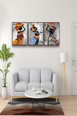 Tribal Handmade Painting Set of 3 