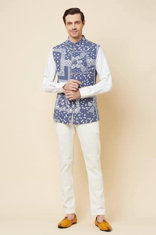 Paisley Print Bundi Jacket 