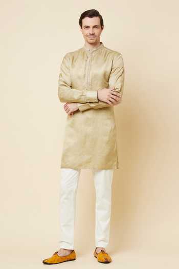 Spring Break Embroidered Placket Kurta  