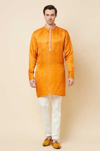 Spring Break Embroidered Placket Kurta  