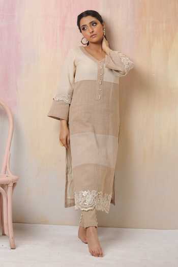 Leela By A Colorblock Kurta & Pant Set 