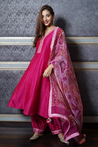 Chanderi Anarkali Salwar Set 