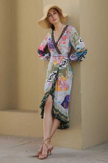 Bhanuni By Jyoti Euphoria Printed Wrap Dress 