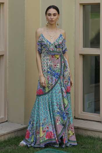 Bhanuni By Jyoti Oceania Ruffle Dress 