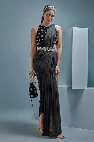 Noire Draped Pant Saree Set 
