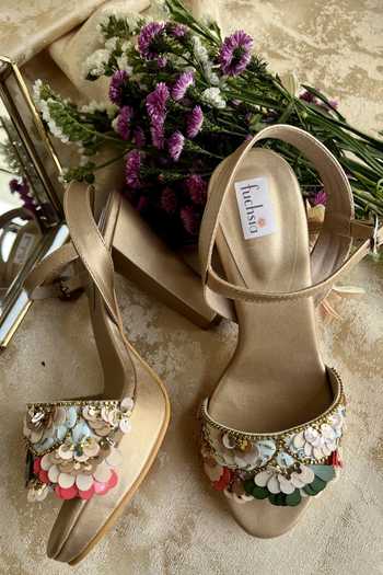 Fuchsia by aashaka mehta Color Pop Block Heel Sandals 