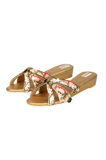 Fuchsia by aashaka mehta Satin Color Pop Sandals 